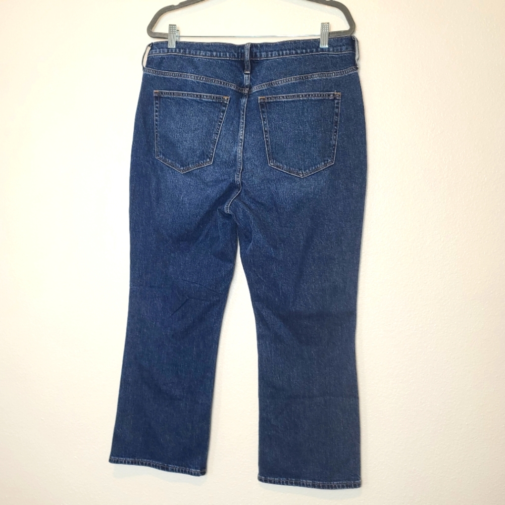 J. Crew Mid-Rise Flare Cropped Jeans Button Front - Picture 10 of 12